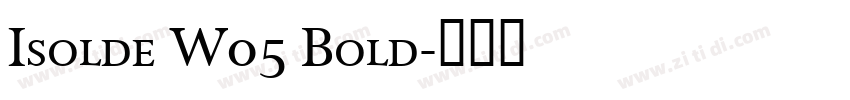 Isolde W05 Bold字体转换